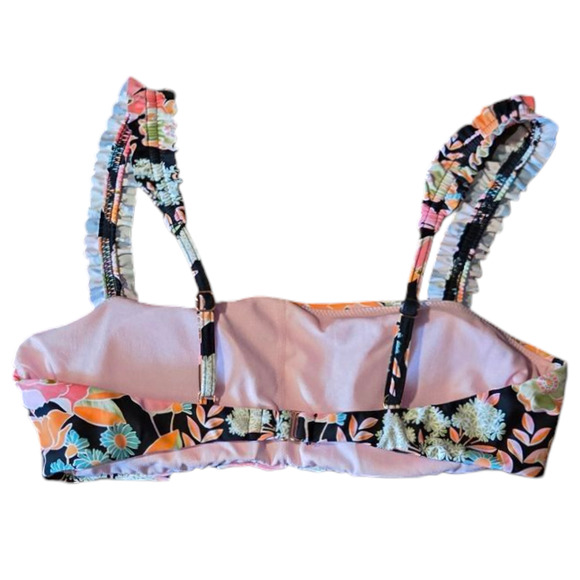 Raisins Garden District Floral Bikini Top Size Large - Picture 3 of 6